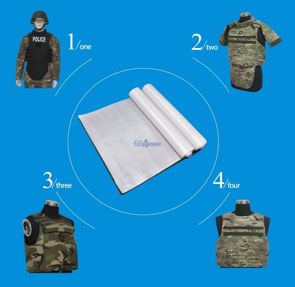 guodun armor bulletproof vest and fabric